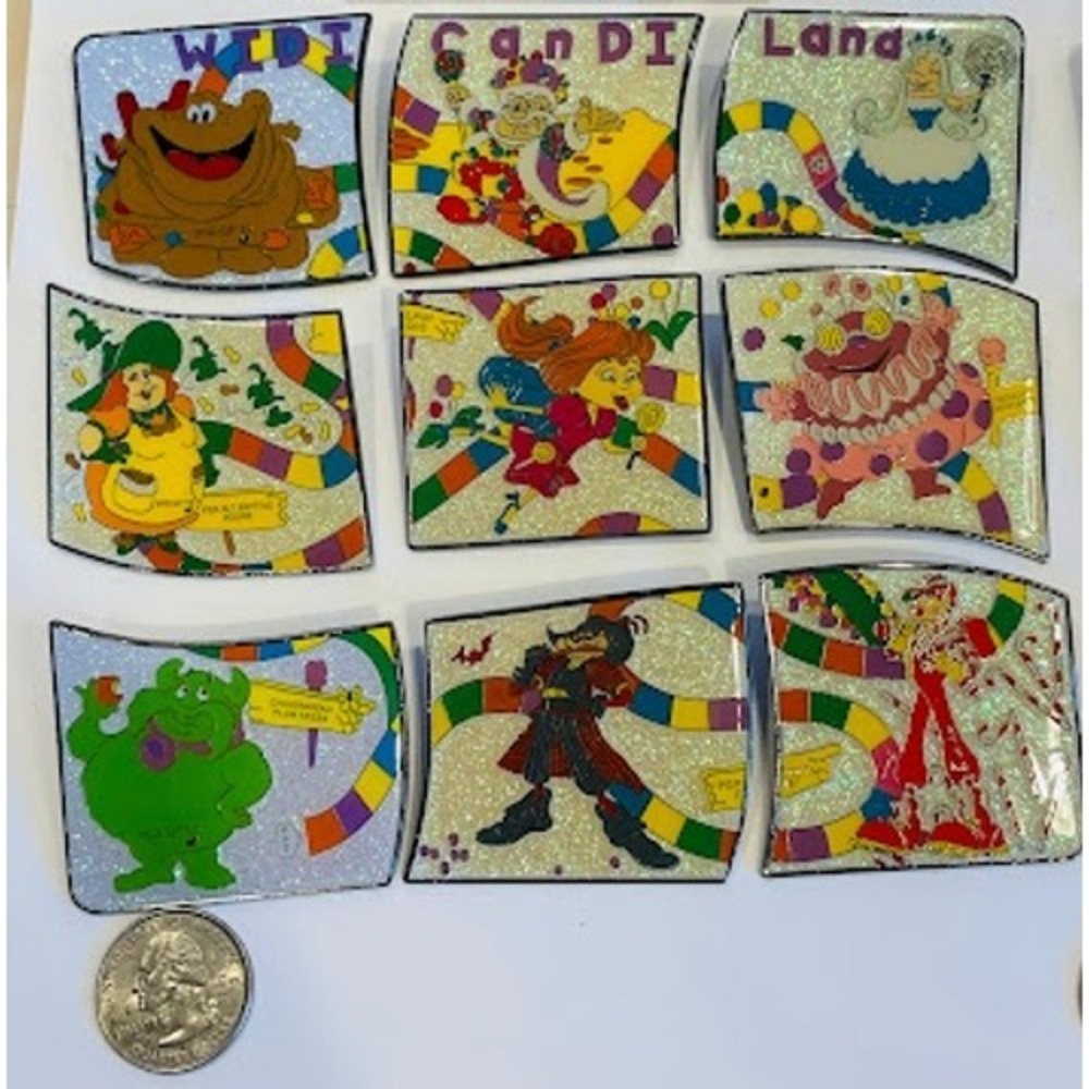 Wisconsin WIDI Destination Imagination CanDI Land Candy Game Puzzle Pin Set 9 pc